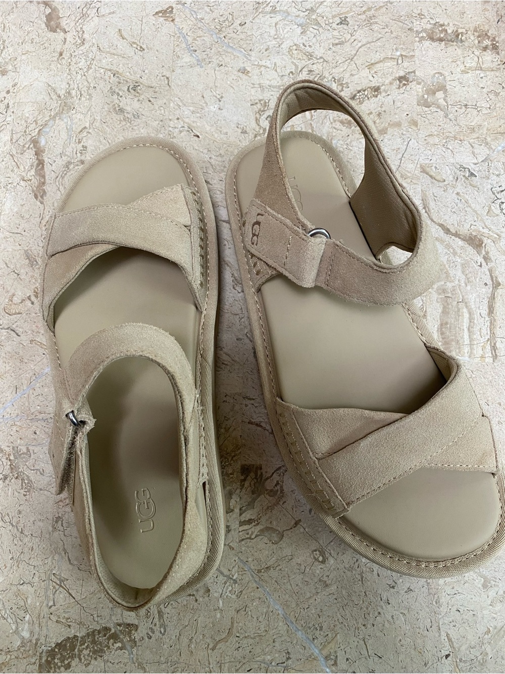 UGG Casual Sandal Suede Sungaze Platform Open Toe Size 8 M New